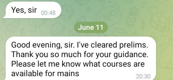 Student: cleared CSE prelims 2025, highly indebted for selfless guidance and mentorship