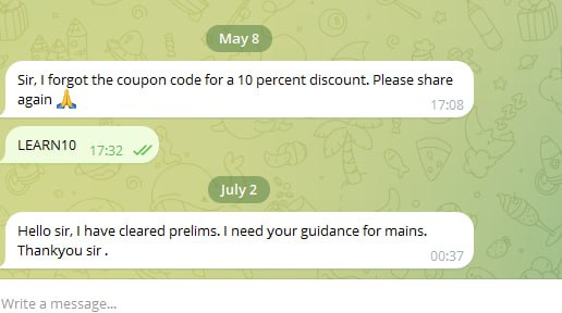 Student: watched YouTube last 2 months, cleared prelims with good margin